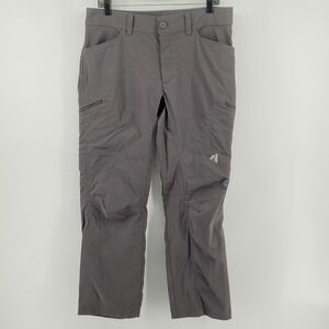 Eddie Bauer First Ascent Men 35x30 Pants Gray Stretch Outdoor Hiking Lightweight